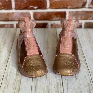 EUC Puma Pink Rose Gold Fierce Metallic Sneaker 7